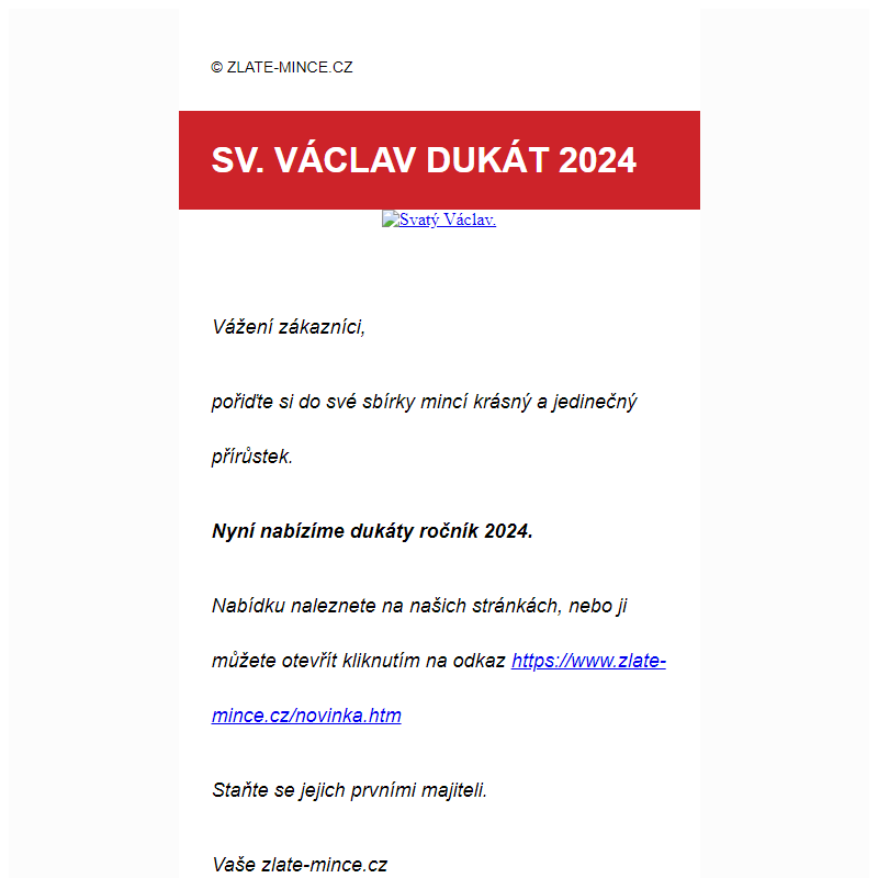  Svatováclavské dukáty 2024