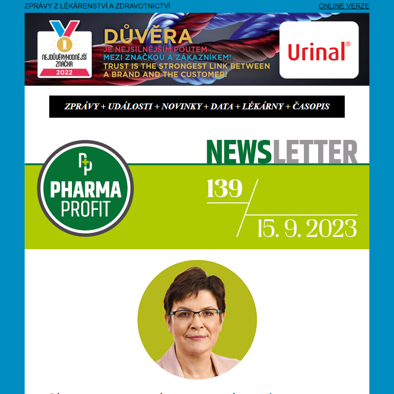 PP News č. 139: Již za týden se v Olomouci koní 17. kongres Pharma Profit... a další zprávy