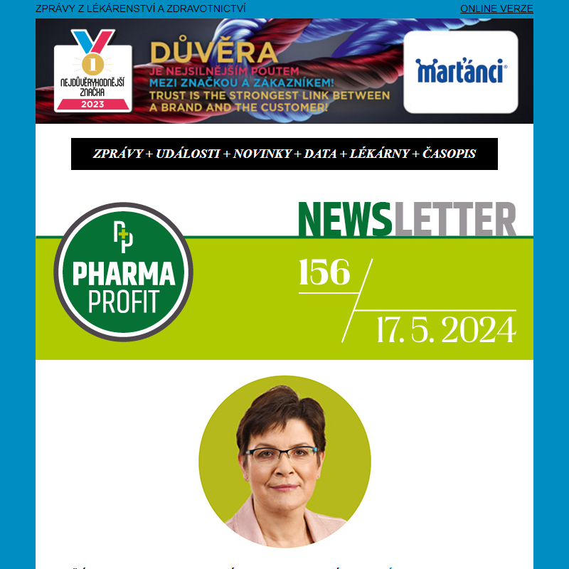 PP News č. 156: Doplňky stravy lidé kupují hlavně podle předchozí zkušenosti; Lékárna.cz nově nabízí služby zdravotní péče… a další zprávy