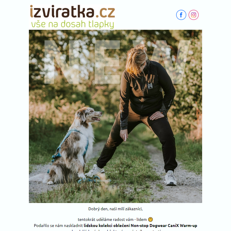 Kolekce lidského oblečení Non-stop Dogwear CaniX Warm-up skladem!