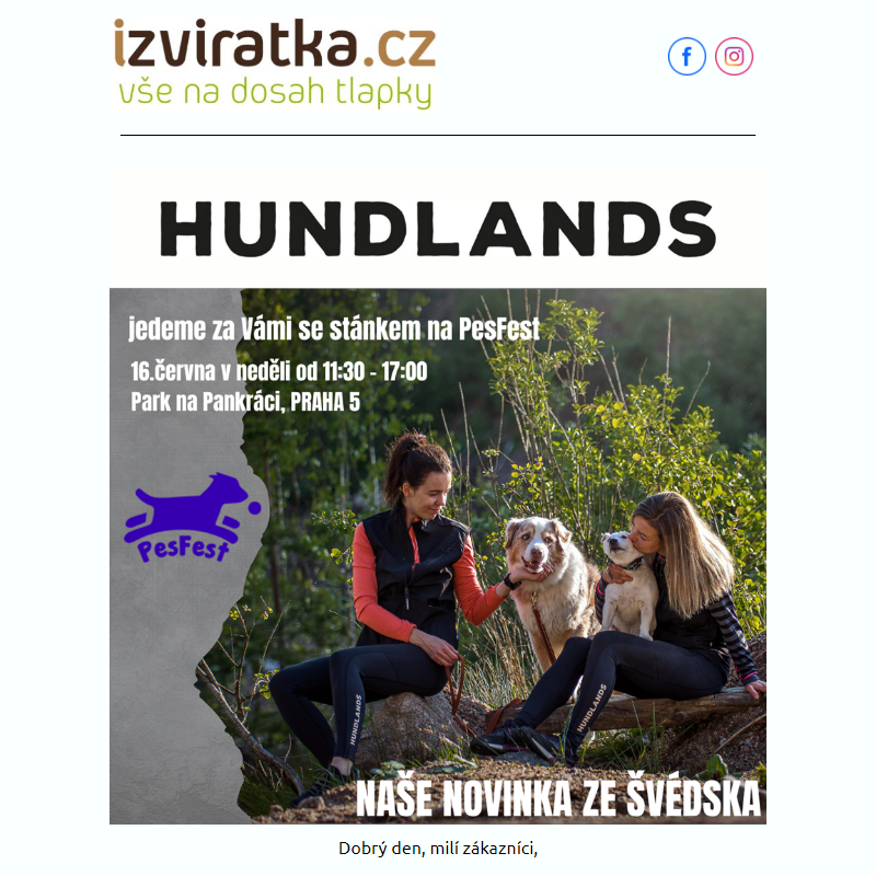 Hundlands a Hurtta na PesFestu v Praze již tuto neděli! _