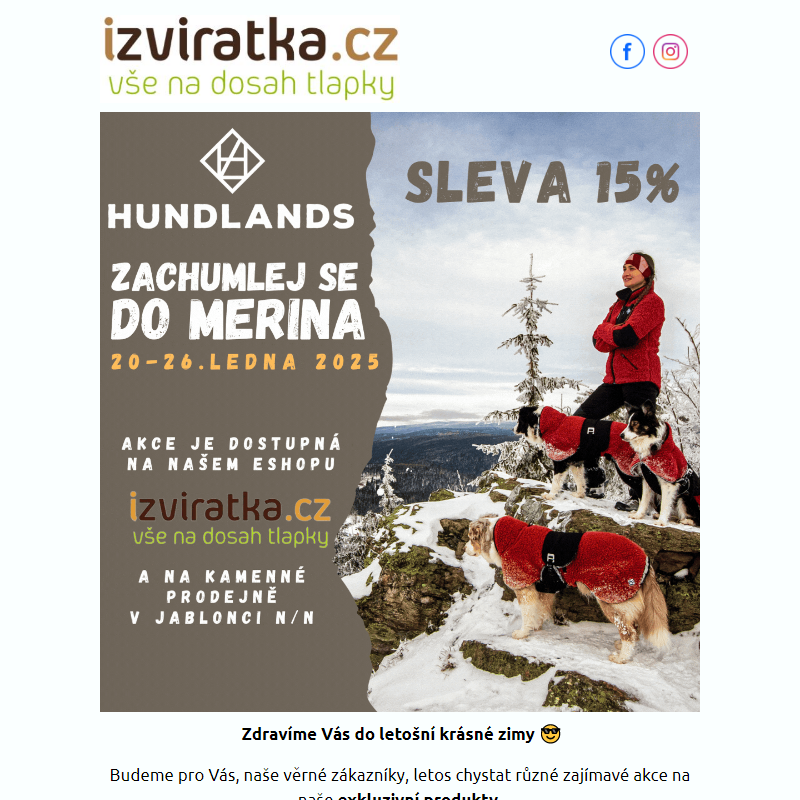 Zachumlejte se do merina s Hundlands a akcí týdne __