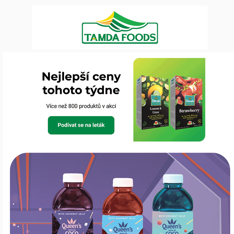 Velké slevy v Tamda Foods najdete od 05.02.2025 do 11.02.2025!