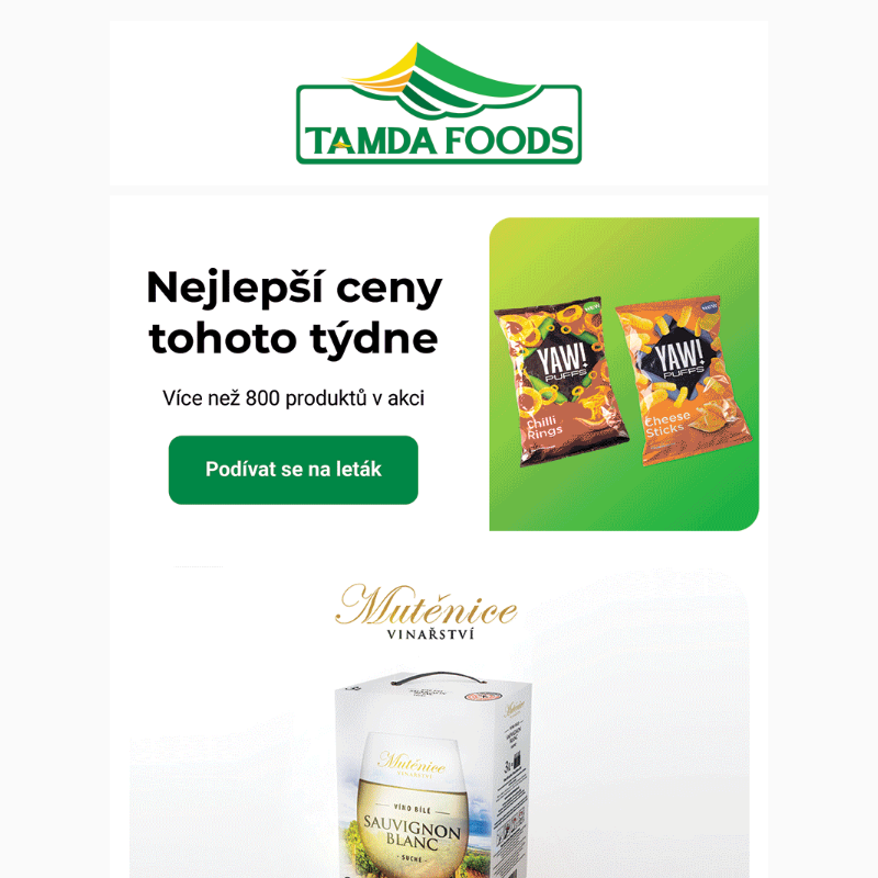 Nový rok s Tamda Foods - velké slevy od 08.01.2025 - 14.01.2025!