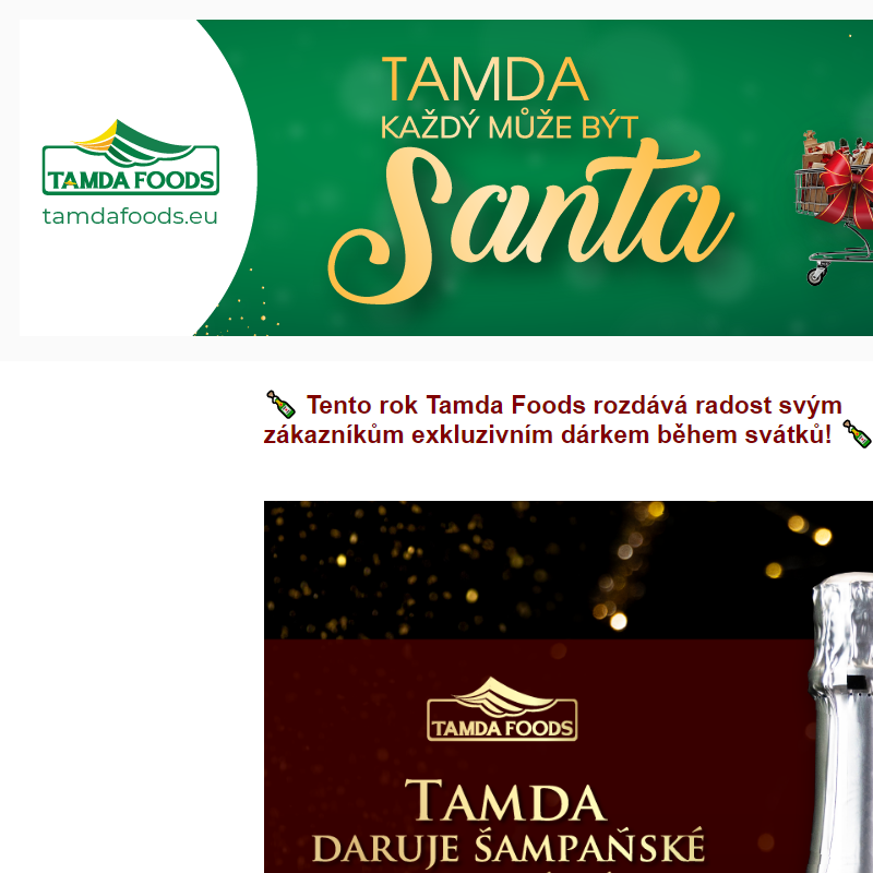 Darujeme Sekt zdarma k nákupu v Tamda Foods či Tamda Express _