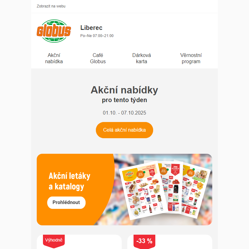 Nepřehlédněte! Týdenní nabídky v Globusu právě dorazily