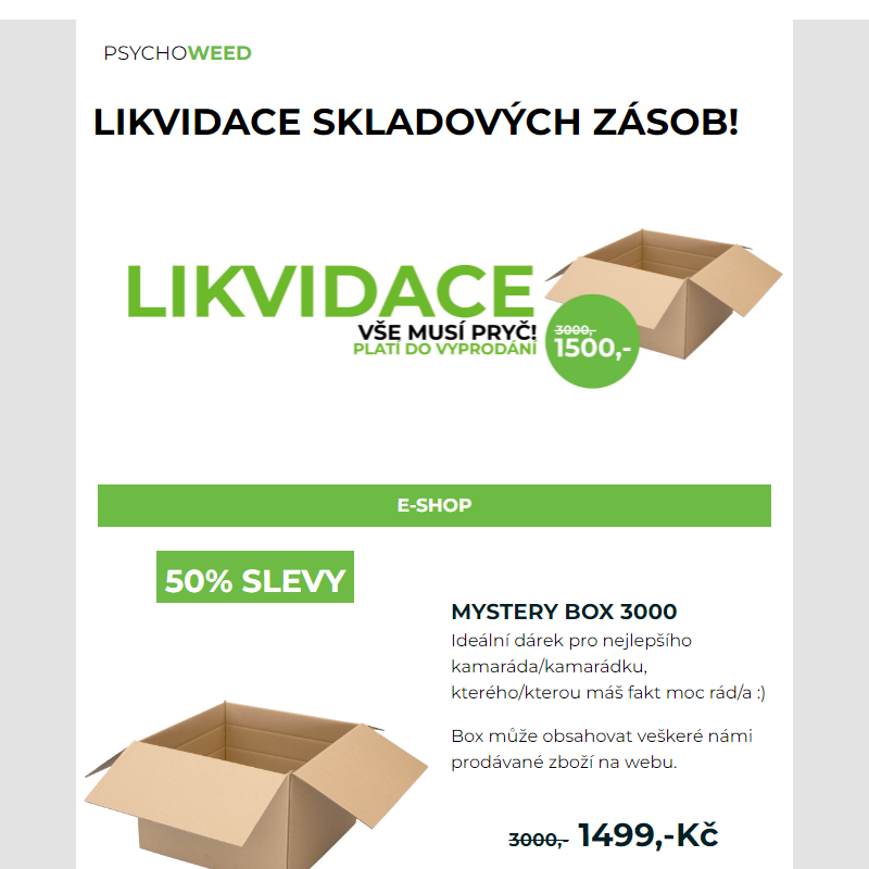 LIKVIDUJEME SKLAD! AŽ 50% SLEVY