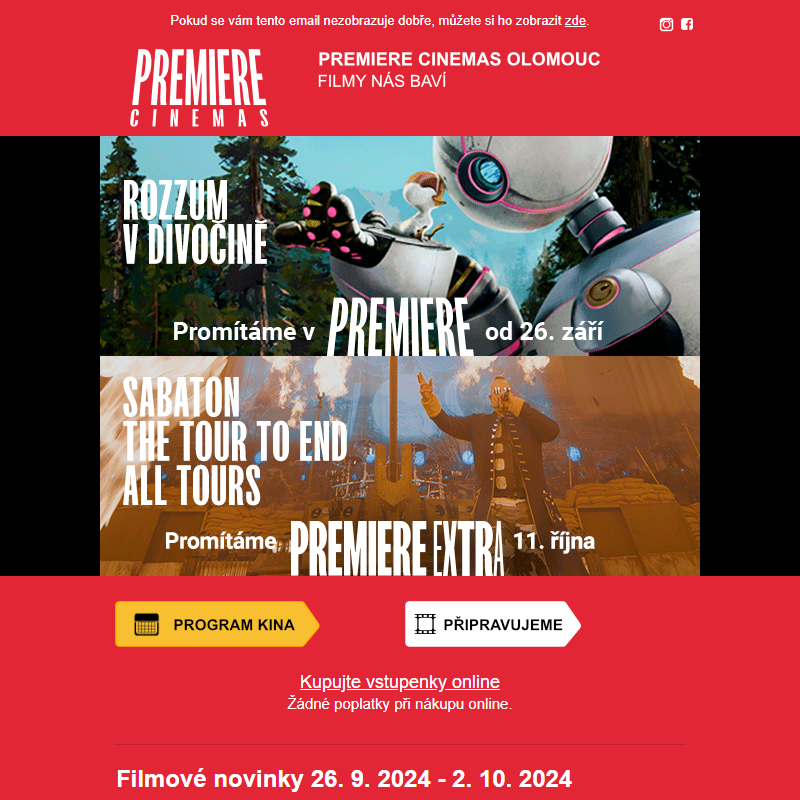 Novinky v Premiere Cinemas