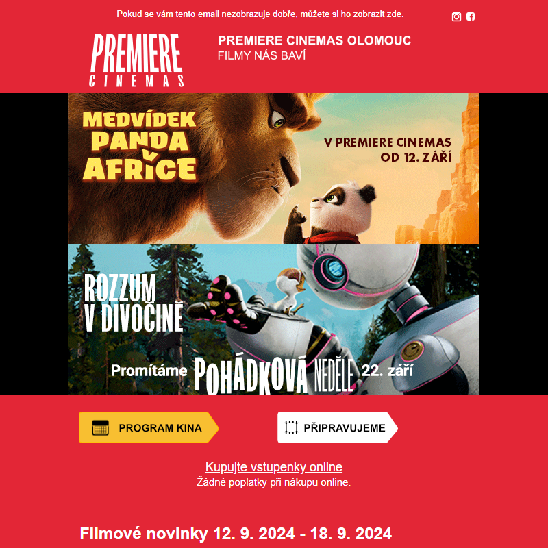 Novinky v Premiere Cinemas