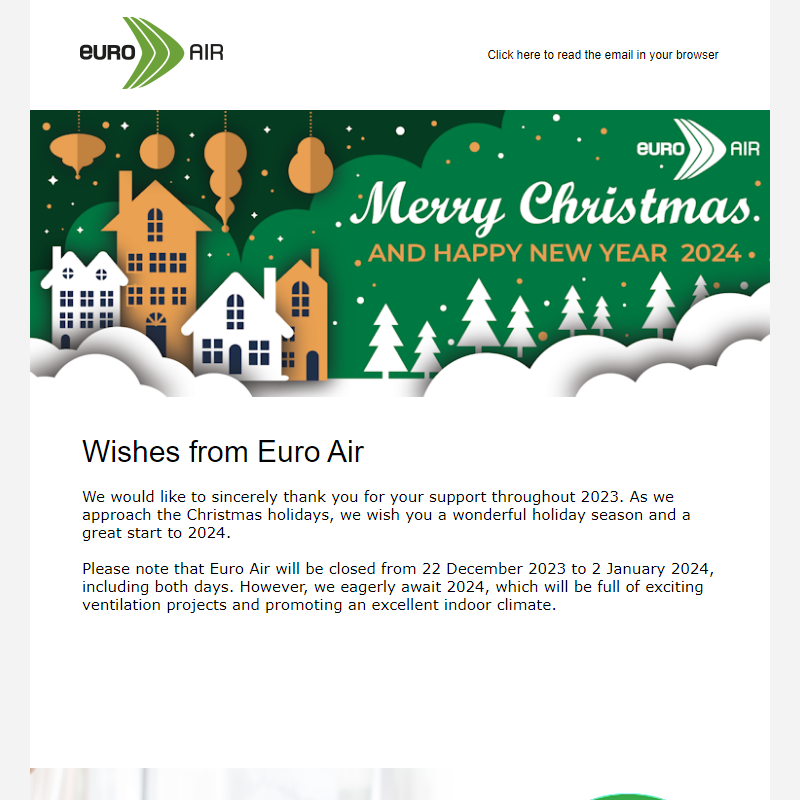 Wishes from Euro Air & Important Info