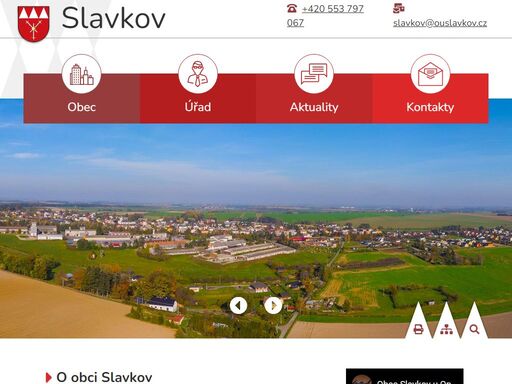 oficiální stránky obce slavkov
