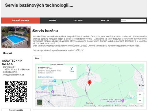 servis bazénu