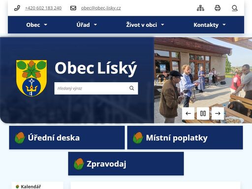 oficiální stránky obce líský