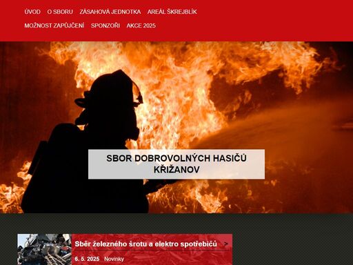 informace o jsdh a sdh křižanov. zásahy, složení jednotky, technika, činnost, kulturní akce, foto a mládež