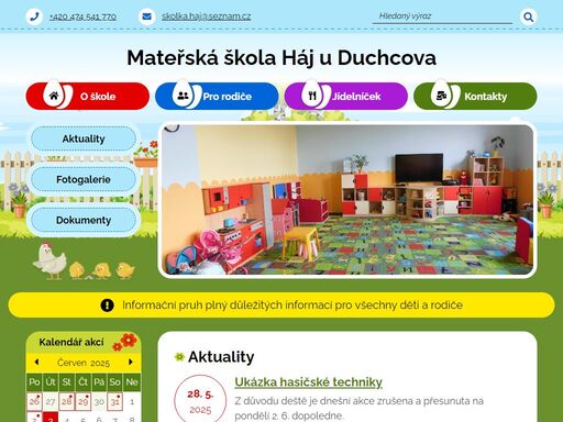mateřská škola háj u duchcova