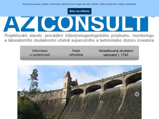 středisko inženýrské činnosti, příprava a realizace staveb, organizace výběrových řízení a supervizní činnost, středisko projekce, projektování dopravních a vodohospodářských staveb, projektování speciálních stavebních prací, návrhy koncepce stavby, vypracování studií, vypracování dokumentace k územnímu rozhodnutí, dokumentace pro stavební řízení a dokumentace pro provedení stavby, středisko inženýrské geologie, projektování geotechnických staveb, inženýrsko-geologických průzkumů dopravních a pozemních staveb,
průzkumů a stabilizací sesuvů, geotechnického monitoringu a hydrogeologických průzkumů, laboratoř mechaniky zemin, semináře polní geotechnické metody
