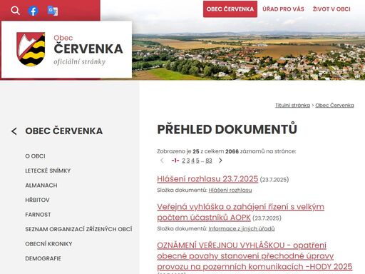 www.obeccervenka.cz