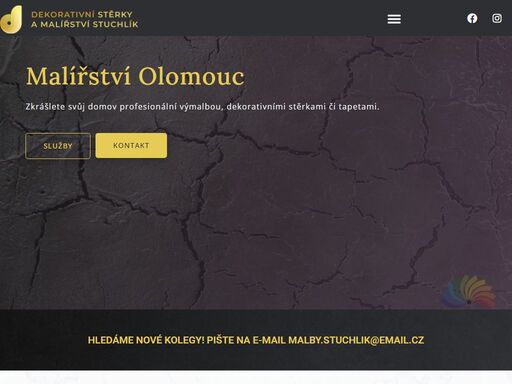malířství olomouc stuchlík - zkrášlete svůj domov profesionální výmalbou, dekorativními stěrkami či tapetami.