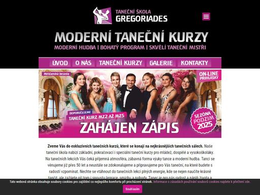 zveme vás do moderních tanečních kurzů, které se konají v nejkrásnějších tanečních sálech v plzni, v nepomuku a horažďovicích. nabízíme několik klasických tanečních kurzů pro mládež, dospělé a pro vysokoškoláky. v našich kurzech vás čeká příjemná atmosféra, zábavná forma výuky tance a moderní taneční hudba. tanec vyučujeme v zábavném moderním stylu, kde však čerpáme základy z 50ti leté tradice klasické výuky tance. s námi máte jistotu, že vás tanec bude bavit a užijete si příjemné chvíle na tanečním parketu. těšit se můžete na doprovodné akce a plesy, na kterých si zatančíte na živé taneční orchestry. 