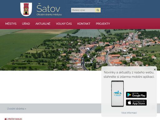 oficiální stránky městyse šatov