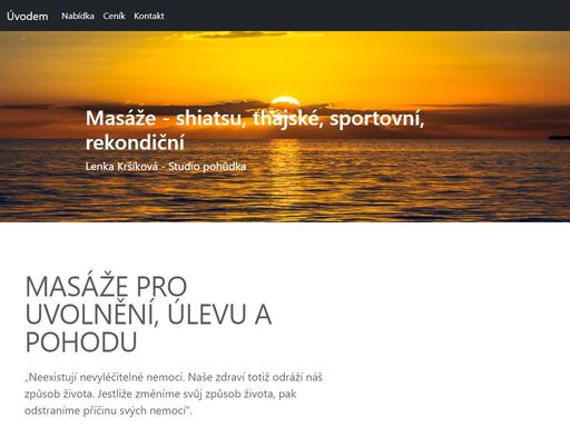 pardubice masáže - sporotvní, thajské shiatsu rekondiční.