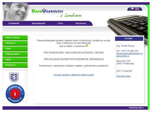 účetnictví, daně, administrativa, mzdy
