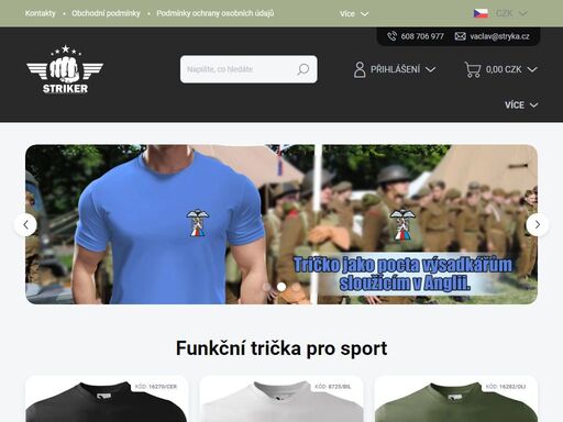jsme výrobce originálních triček s potiskem. vytváříme a kreslíme speciální grafické motivy pro military nadšence, motorkáře, rybáře a řadu dalších.