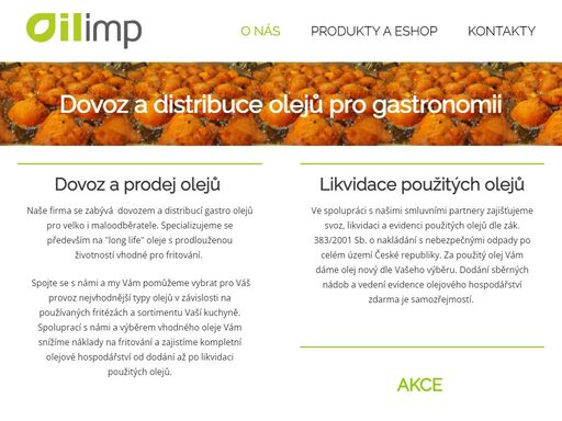naše firma se zabývá  dovozem a distribucí gastro olejů pro velko i maloodběratele. specializujeme se především na long life oleje s prodloužená životností vhodné pro fritování. 