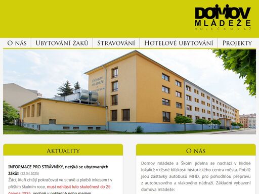 domov mládeže a školní jídelna, holečkova 2, české budějovice