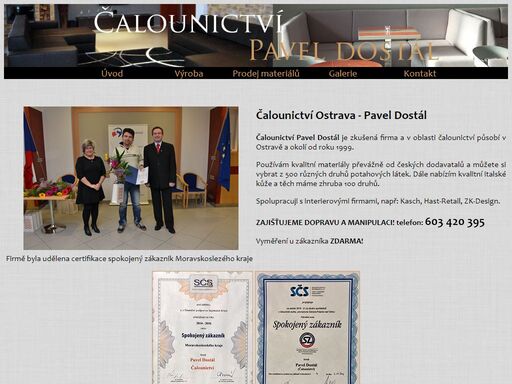 čalounictví ostrava - pavel dostál. čalounické práce, prodej materiálů (látky, koženky, kůže, molitany), stolařské práce, atypická výroba na míru.
