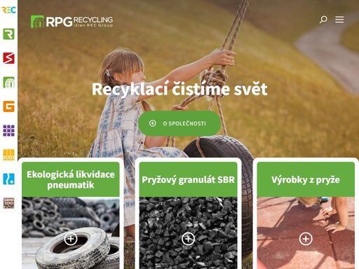 naše společnost se zabývá sběrem, svozem a recyklací pneumatik. výstupem recyklace pneumatik je pryžový granulát sbr (styrene-butadiene rubber). vedlejšími produkty jsou textilní vlákno a ocelový kord.