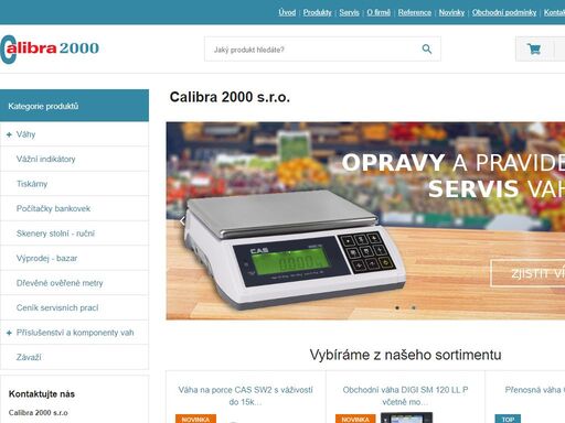 prodej a servis vah a vážících zařízení - calibra 2000 jablonec nad nisou