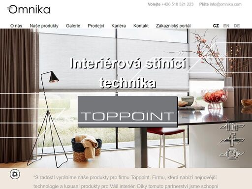omnika - interiérová stínící technika