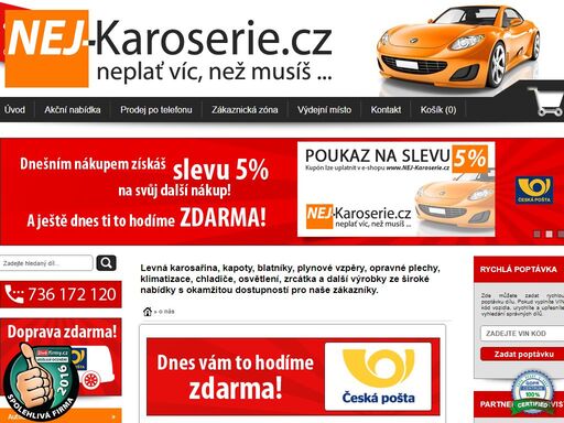 kvalitní levné autodíly pro všechny typy vozů, 10 let na trhu
