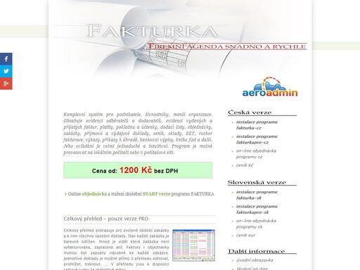 fakturka, faktura, faktury, faktur, fakturace, objednávka, objednávky, zakázka, zakázky, sklad, banka, kniha jízd