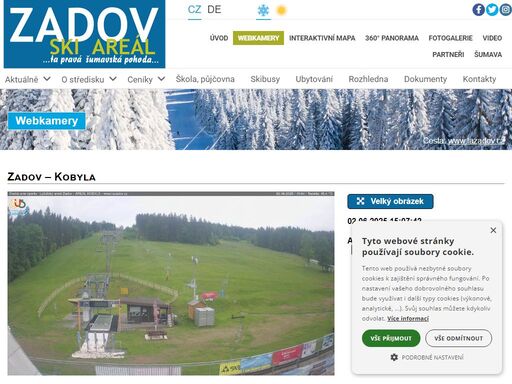 lyžařský areál zadov, churáňov, nové hutě na šumavě. webkamery, sněhové zpravodajství, vleky, lanovka, běžecké stopy, lyžařská škola, cyklotrasy,...