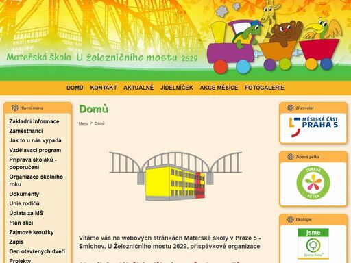 mateřská škola u železničního mostu 2629, 150 00 praha 5 - smíchov