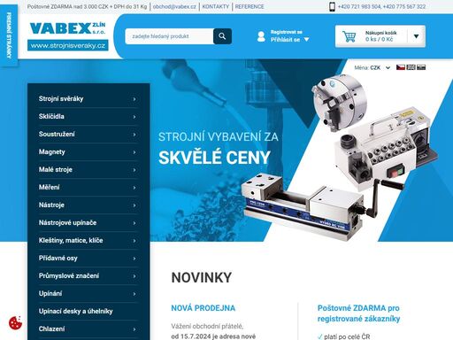 vabex s.r.o. - jsme tradiční česká společnost, která se zaměřuje na prodej strojních svěráků a veškerého příslušenství. široká nabídka v našem e-shopu