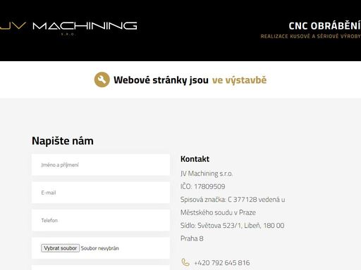 cnc obra´beˇni´ realizace kusove´ a se´riove´ vy´roby