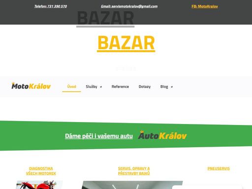 diagnostika, servis a opravy motorek. půjčovna 2 nablýskaných krásek. pomoc při nákupu nového bajku a shop plný kvalitního zboží. vše v topu!