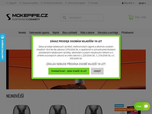 internetový obchod s elektronickými cigaretami a příslušenstvím. nabízíme e-liquidy, báze a příchutě, clearomizéry, baterie, nabíječky a další. rychlé dodání a kvalitní poradenství.