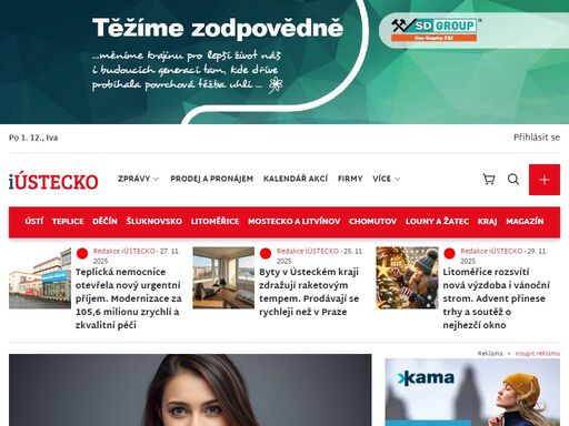 nezávislý zpravodajský portál pro ústecký kraj. přinášíme aktuality ze školství, kultury, volného času, ekonomiky, politiky nebo sportu.