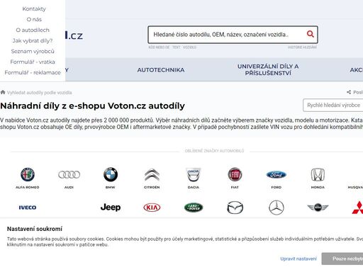 e-shop a prodejna s autodíly pro všechna osobní i nákladní vozidla. téměř 2 000 000 dílů v e-shopu a 12 let zkušeností.