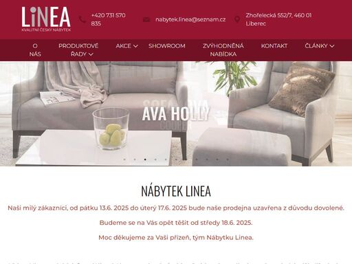 nábytek linea z liberce se specializuje na prodej kvalitního nábytku od českých a slovenských výrobců. přijďte se přesvědčit na vlastní oči!