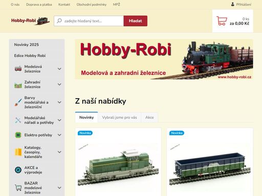 e-shop zabývající se prodejem modely, modelová železnice, zahradní železnice, modelář, bazar modelů