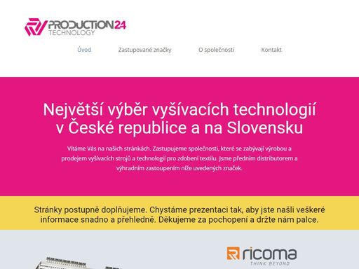 vyšívací stroje ricoma, fortever a cbl v české republice a na slovensku.
