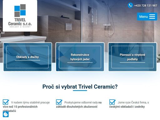 už více než dvacet let obkládáme koupelny, rekonstruujeme bytová jádra a pokládáme vinylové podlahy. jsme ryze česká společnost se stovkami úspěšných realizací. zjistěte více.  