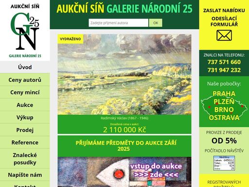galerie národní 25, s.r.o. - aukce s obrazy, výkup obrazů, výkup a dražba starožitností.