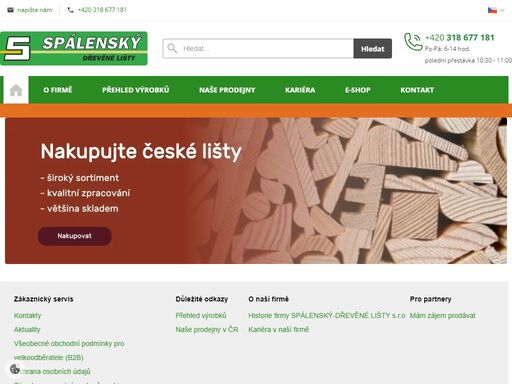 firma spálenský-dřevěné lišty s.r.o je předním českým výrobcem kvalitních profilových dřevěných lišt, podlahových lišt, madel a dalších dřevěných výrobků. 