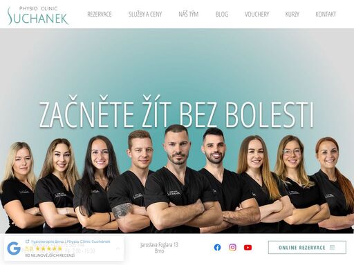 věříme, že jsme ten správný partner při obnově zdraví a bezbolestného pohybu. nová klinika fyzioterapie physio clinic suchanek brno.